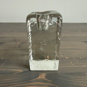 Vintage Arkipelago ice block glass taper  candle holder
